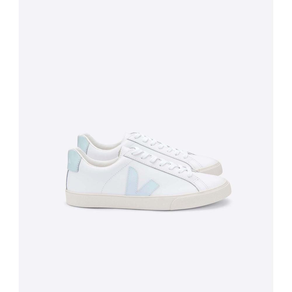 Veja ESPLAR LEATHER Women\'s Sneakers White/Blue | CA 609WNB